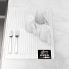 GORILLA GRIP Ultra Water Absorbent Microfiber Dish Drying Mat, 18×24, Quick Dry Thick Mesh, Slip Resistant Pad for Sink Dishes or Under Rack, Kitchen Counter Accessories, Machine Wash Mats, Gray(White)