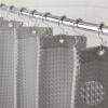 GORILLA GRIP Waffle Shower Curtain, Thick Weighted Fabric, Wrinkle and Rust Resistant, Classic Hotel Quality Design, Heavy Duty Long Curtains for Bathroom Showers, Bath Tubs, Machine Wash, 72×72 White(Grey)