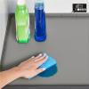 GORILLA GRIP Waterproof Silicone Under Sink Mat with Raised Lip for Kitchen and Bathroom, 34 x 22 in, Cabinet Shelf Liner Stay in Place Mats Dishwasher Safe Drawer Liner, Organizer Tray, Black(Gray)