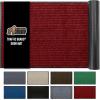 GORILLA GRIP Waterproof Traffic Guard Door Mat, 72×48, Heavy Duty Entryway Mats, Strong Rubber Back Commercial Utility Rugs for Office Hallway, Garage Floor and Home, Low Profile Carpet, Charcoal Gray(Red)