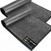GORILLA GRIP Waterproof Traffic Guard Door Mat, 72×48, Heavy Duty Entryway Mats, Strong Rubber Back Commercial Utility Rugs for Office Hallway, Garage Floor and Home, Low Profile Carpet, Charcoal Gray(Grey)