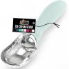 GORILLA GRIP BPA-Free Heavy Duty Ice Cream Scoop, Comfortable Ergonomic Handle, Professional Grade Scooper for Perfect Round Scoops, Spoon Frozen Hard Gelato, Sorbet, Cookie Dough, Kitchen Tool, Black(Mint)