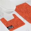 GORILLA GRIP Bathroom Rug Sets, Soft Chenille 2 Piece Area Rugs Set, Toilet Base Mat and 30×20 Carpet, Absorbent Microfiber Washable Mats Dry Quickly, Home Décor and Bath Room Accessories, Grey(Coral)