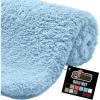 GORILLA GRIP Bathroom Rugs, Ultra Soft Absorbent Mat, Thick Plush Bath Rug, Machine Washable, Microfiber Quick Dry, Mats for Shower, Bathtub and Floor, Home Decor Accessories, 24×17, Gray(Sky Blue)