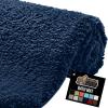 GORILLA GRIP Bathroom Rugs, Ultra Soft Absorbent Mat, Thick Plush Bath Rug, Machine Washable, Microfiber Quick Dry, Mats for Shower, Bathtub and Floor, Home Decor Accessories, 24×17, Gray(Navy Blue)