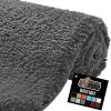 GORILLA GRIP Bathroom Rugs, Ultra Soft Absorbent Mat, Thick Plush Bath Rug, Machine Washable, Microfiber Quick Dry, Mats for Shower, Bathtub and Floor, Home Decor Accessories, 24×17, Gray(Charcoal)