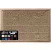 GORILLA GRIP Dirt Grabber Mesh Doormat, Low-Profile, Stain and Fade Resistant Heavy Duty Quick Dry Striped Doormats, Mats for Indoor or Outdoor Entry, Shoe Scraper, Garage Entrance Mat 47×35 Dark Gray(Taupe)