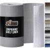GORILLA GRIP DripGuard Shelf Liner, Non Adhesive Drawer and Kitchen Cabinet Protector, Slip Resistant BPA Free Smooth Surface Plastic Liners for Cabinets, Bathrooms, Closets, 12×120 Inch, Gray(Gray)