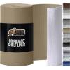 GORILLA GRIP DripGuard Shelf Liner, Non Adhesive Drawer and Kitchen Cabinet Protector, Slip Resistant BPA Free Smooth Surface Plastic Liners for Cabinets, Bathrooms, Closets, 12×120 Inch, Gray(Beige)