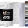 GORILLA GRIP DripGuard Shelf Liner, Non Adhesive Drawer and Kitchen Cabinet Protector, Slip Resistant BPA Free Smooth Surface Plastic Liners for Cabinets, Bathrooms, Closets, 12×120 Inch, White(Marble)