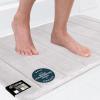 GORILLA GRIP Memory Foam Bath Mat, Soft Absorbent US Designed Bathroom Rug, Gripping Dots Machine Washable Bathmat, Cushioned Floor Mats, Shower Sink Rugs Room Décor Accessories, 24×17 Graphite Gray(Striped Light Gray)