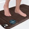 GORILLA GRIP Memory Foam Bath Mat, Soft Absorbent US Designed Bathroom Rug, Gripping Dots Machine Washable Bathmat, Cushioned Floor Mats, Shower Sink Rugs Room Décor Accessories, 24×17 Graphite Gray(Striped Brown)
