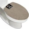GORILLA GRIP Soft Chenille Bathroom Toilet Lid Cover, Machine Washable Seat Covers, 19.5×18.5, Stays in Place Rubber Backing, Fits Most Round, Elongated and Oblong Lids, Accessories Decor, Gray(Taupe)