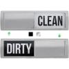 GORILLA GRIP Strong Dishwasher Magnet Clean Dirty Sign, Large Letters for Easy Read, Optional Adhesive Sticker for Non-Magnet Surfaces, Non-Scratch Sliding Dish Washer Magnets, Kitchen Decor, Black(Silver)