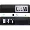 GORILLA GRIP Strong Dishwasher Magnet Clean Dirty Sign, Large Letters for Easy Read, Optional Adhesive Sticker for Non-Magnet Surfaces, Non-Scratch Sliding Dish Washer Magnets, Kitchen Decor, Black(Black)