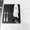 GORILLA GRIP Ultra Water Absorbent Microfiber Dish Drying Mat, 18×24, Quick Dry Thick Mesh, Slip Resistant Pad for Sink Dishes or Under Rack, Kitchen Counter Accessories, Machine Wash Mats, Gray(Black)