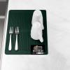 GORILLA GRIP Ultra Water Absorbent Microfiber Dish Drying Mat, 18×24, Quick Dry Thick Mesh, Slip Resistant Pad for Sink Dishes or Under Rack, Kitchen Counter Accessories, Machine Wash Mats, Gray(Hunter Green)