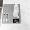 GORILLA GRIP Ultra Water Absorbent Microfiber Dish Drying Mat, 18×24, Quick Dry Thick Mesh, Slip Resistant Pad for Sink Dishes or Under Rack, Kitchen Counter Accessories, Machine Wash Mats, Gray(Gray)