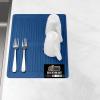 GORILLA GRIP Ultra Water Absorbent Microfiber Dish Drying Mat, 18×24, Quick Dry Thick Mesh, Slip Resistant Pad for Sink Dishes or Under Rack, Kitchen Counter Accessories, Machine Wash Mats, Gray(Blue)