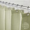 GORILLA GRIP Waffle Shower Curtain, Thick Weighted Fabric, Wrinkle and Rust Resistant, Classic Hotel Quality Design, Heavy Duty Long Curtains for Bathroom Showers, Bath Tubs, Machine Wash, 72×72 White(Sage)