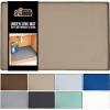 GORILLA GRIP Waterproof Silicone Under Sink Mat with Raised Lip for Kitchen and Bathroom, 34 x 22 in, Cabinet Shelf Liner Stay in Place Mats Dishwasher Safe Drawer Liner, Organizer Tray, Black(Beige)
