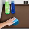 GORILLA GRIP Waterproof Silicone Under Sink Mat with Raised Lip for Kitchen and Bathroom, 34 x 22 in, Cabinet Shelf Liner Stay in Place Mats Dishwasher Safe Drawer Liner, Organizer Tray, Black(Coffee)