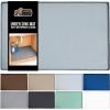 GORILLA GRIP Waterproof Silicone Under Sink Mat with Raised Lip for Kitchen and Bathroom, 34 x 22 in, Cabinet Shelf Liner Stay in Place Mats Dishwasher Safe Drawer Liner, Organizer Tray, Black(Light Grey)