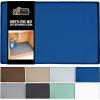 GORILLA GRIP Waterproof Silicone Under Sink Mat with Raised Lip for Kitchen and Bathroom, 34 x 22 in, Cabinet Shelf Liner Stay in Place Mats Dishwasher Safe Drawer Liner, Organizer Tray, Black(Blue)
