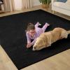 GORILLA GRIP Slip Resistant Soft Washable Stain Resistant Area Rug, Plush Thick Carpet for Nursery, Bedroom, Living Room, Non-Shedding Floor Rugs, Kid and Pet Friendly, Baby Home Decor, 4×6, Gray(Black)