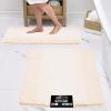 GORILLA GRIP Soft Plush Bathroom Rugs with Textured Rubber Backing, Absorbent Quick Dry Bath Mat, Machine Washable Shower Mats, Home Décor Accessories, Bathmat Rug Floor Essentials, 30 x 18 Grey(Ivory Ombre)