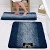 GORILLA GRIP Soft Plush Bathroom Rugs with Textured Rubber Backing, Absorbent Quick Dry Bath Mat, Machine Washable Shower Mats, Home Décor Accessories, Bathmat Rug Floor Essentials, 30 x 18 Grey(Navy Ombre)