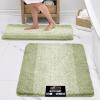 GORILLA GRIP Soft Plush Bathroom Rugs with Textured Rubber Backing, Absorbent Quick Dry Bath Mat, Machine Washable Shower Mats, Home Décor Accessories, Bathmat Rug Floor Essentials, 30 x 18 Grey(Sage Ombre)
