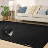 GORILLA GRIP Slip Resistant Soft Washable Stain Resistant Area Rug, Plush Thick Carpet for Nursery, Bedroom, Living Room, Non-Shedding Floor Rugs, Kid and Pet Friendly, Baby Home Decor, 4×6, Gray(Black)