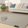 GORILLA GRIP Slip Resistant Soft Washable Stain Resistant Area Rug, Plush Thick Carpet for Nursery, Bedroom, Living Room, Non-Shedding Floor Rugs, Kid and Pet Friendly, Baby Home Decor, 4×6, Gray(Taupe)