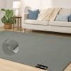 GORILLA GRIP Slip Resistant Soft Washable Stain Resistant Area Rug, Plush Thick Carpet for Nursery, Bedroom, Living Room, Non-Shedding Floor Rugs, Kid and Pet Friendly, Baby Home Decor, 4×6, Gray(Grey)