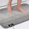 GORILLA GRIP Soft Plush Bathroom Rugs with Textured Rubber Backing, Absorbent Quick Dry Bath Mat, Machine Washable Shower Mats, Home Décor Accessories, Bathmat Rug Floor Essentials, 30 x 18 Grey(Gray Ombre)