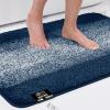 GORILLA GRIP Soft Plush Bathroom Rugs with Textured Rubber Backing, Absorbent Quick Dry Bath Mat, Machine Washable Shower Mats, Home Décor Accessories, Bathmat Rug Floor Essentials, 30 x 18 Grey(Navy Ombre)
