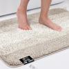 GORILLA GRIP Soft Plush Bathroom Rugs with Textured Rubber Backing, Absorbent Quick Dry Bath Mat, Machine Washable Shower Mats, Home Décor Accessories, Bathmat Rug Floor Essentials, 30 x 18 Grey(Beige Ombre)