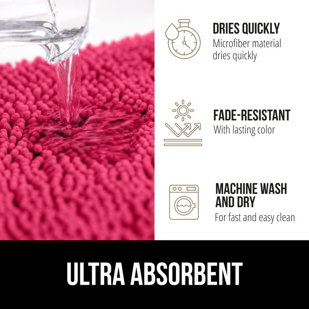 imageGORILLA GRIP Bath Rug Mat 36x24 Thick Absorbent Chenille Quick Dry Microfiber Mats Rubber Backing Washable Shower Floor Rugs Bathmat Runner US Designed Bathroom Home Decor Accessories Gray BeigeHunter