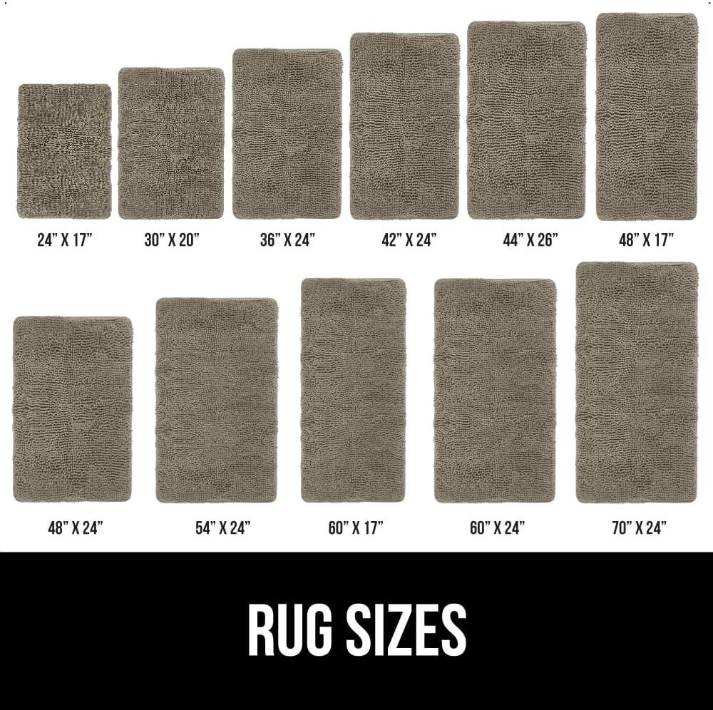 imageGORILLA GRIP Bath Rug Mat 36x24 Thick Absorbent Chenille Quick Dry Microfiber Mats Rubber Backing Washable Shower Floor Rugs Bathmat Runner US Designed Bathroom Home Decor Accessories Gray BeigeLatte