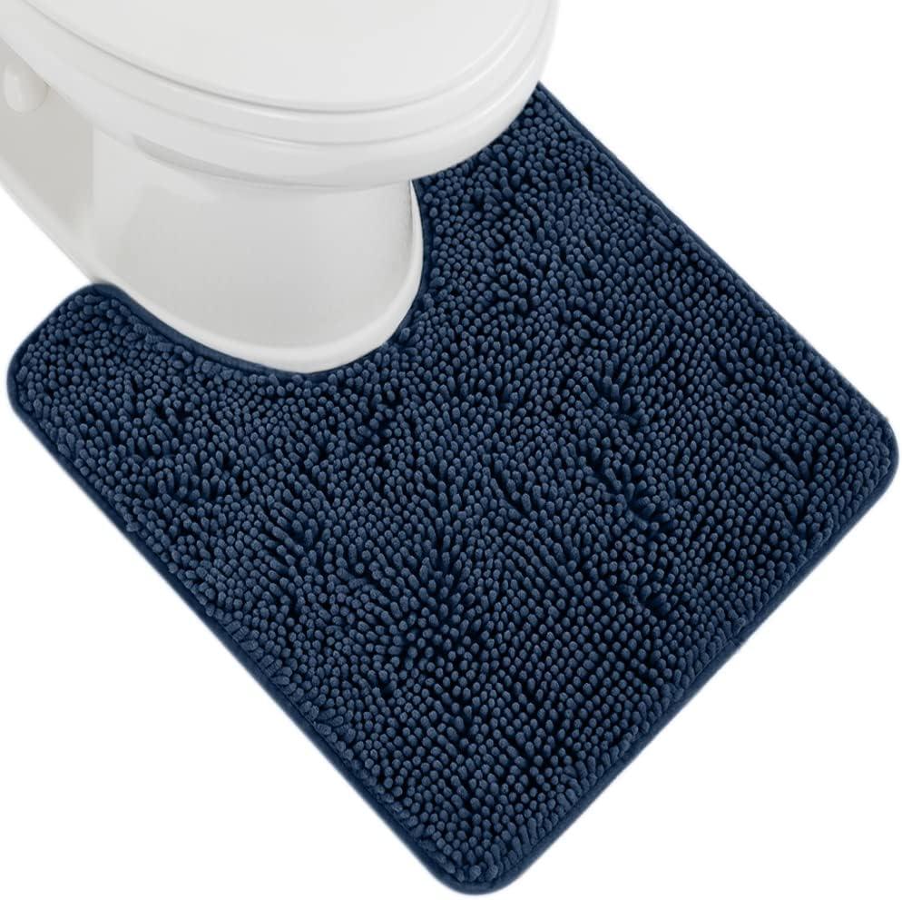 imageGORILLA GRIP Bath Rug Mat 36x24 Thick Absorbent Chenille Quick Dry Microfiber Mats Rubber Backing Washable Shower Floor Rugs Bathmat Runner US Designed Bathroom Home Decor Accessories Gray BeigeNavy