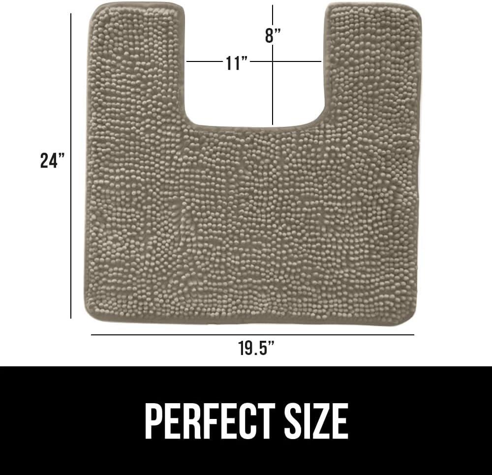 imageGORILLA GRIP Bath Rug Mat 36x24 Thick Absorbent Chenille Quick Dry Microfiber Mats Rubber Backing Washable Shower Floor Rugs Bathmat Runner US Designed Bathroom Home Decor Accessories Gray BeigeLatte