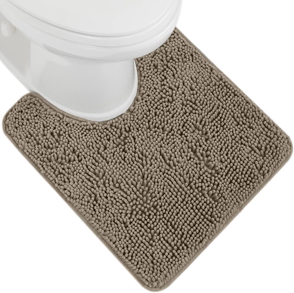 imageGORILLA GRIP Bath Rug Mat 36x24 Thick Absorbent Chenille Quick Dry Microfiber Mats Rubber Backing Washable Shower Floor Rugs Bathmat Runner US Designed Bathroom Home Decor Accessories Gray BeigeLatte