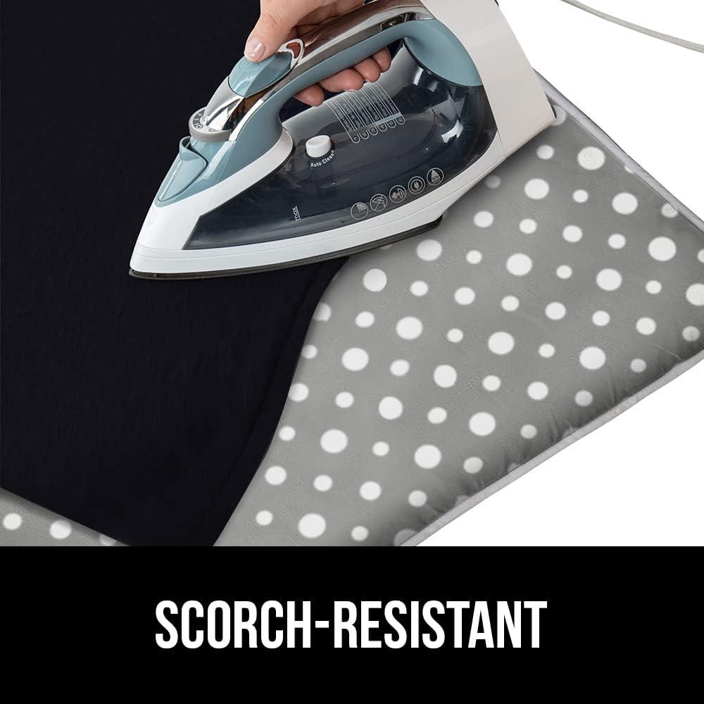 imageGORILLA GRIP The Original Ironing Board Cover and Pad Silicone Coating Thick Scorch Resistant Padding Heavy Duty Iron Covers Standard Boards Hook and Loop Fastener Strap Silver 15x54Dots