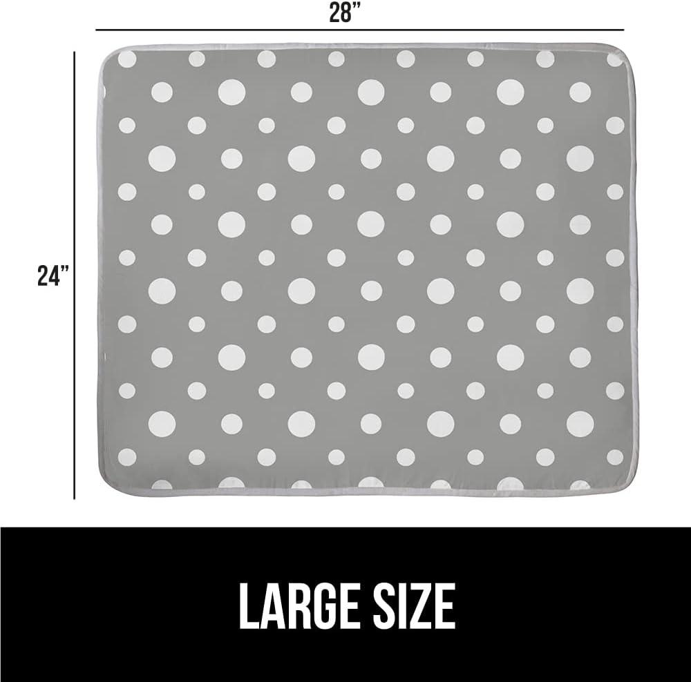 imageGORILLA GRIP The Original Ironing Board Cover and Pad Silicone Coating Thick Scorch Resistant Padding Heavy Duty Iron Covers Standard Boards Hook and Loop Fastener Strap Silver 15x54Dots