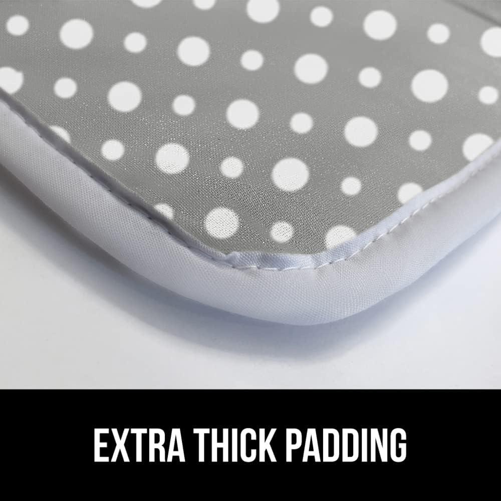 imageGORILLA GRIP The Original Ironing Board Cover and Pad Silicone Coating Thick Scorch Resistant Padding Heavy Duty Iron Covers Standard Boards Hook and Loop Fastener Strap Silver 15x54Dots