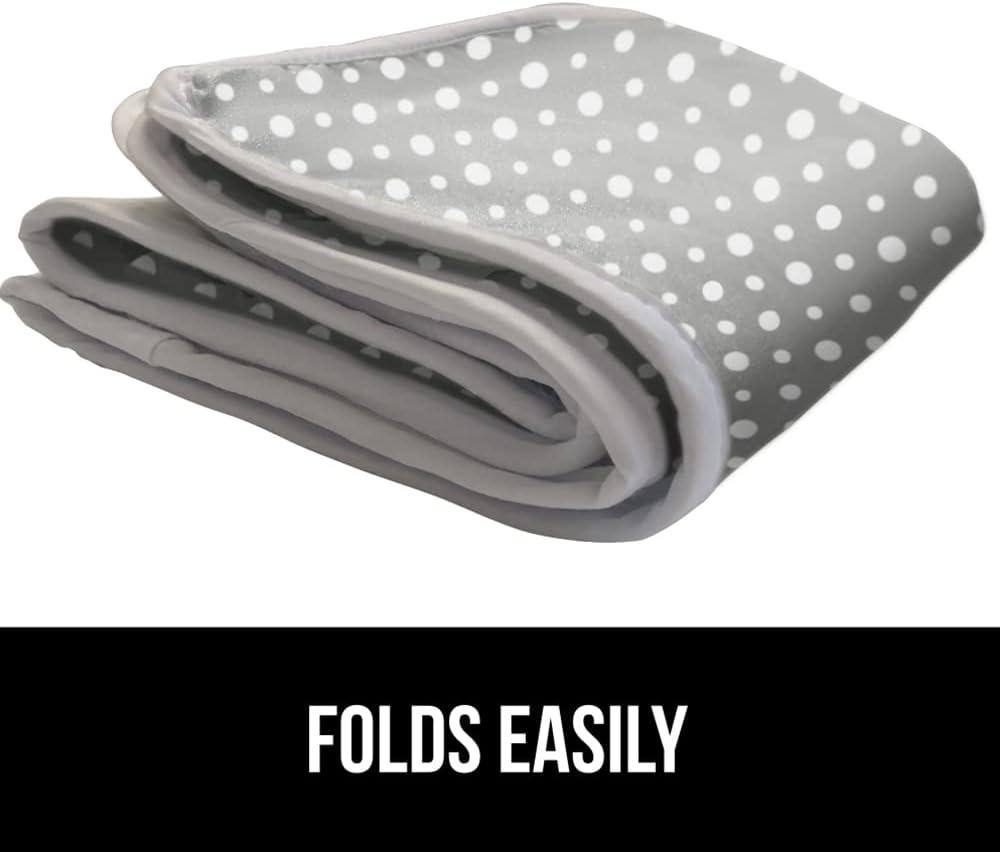 imageGORILLA GRIP The Original Ironing Board Cover and Pad Silicone Coating Thick Scorch Resistant Padding Heavy Duty Iron Covers Standard Boards Hook and Loop Fastener Strap Silver 15x54Dots