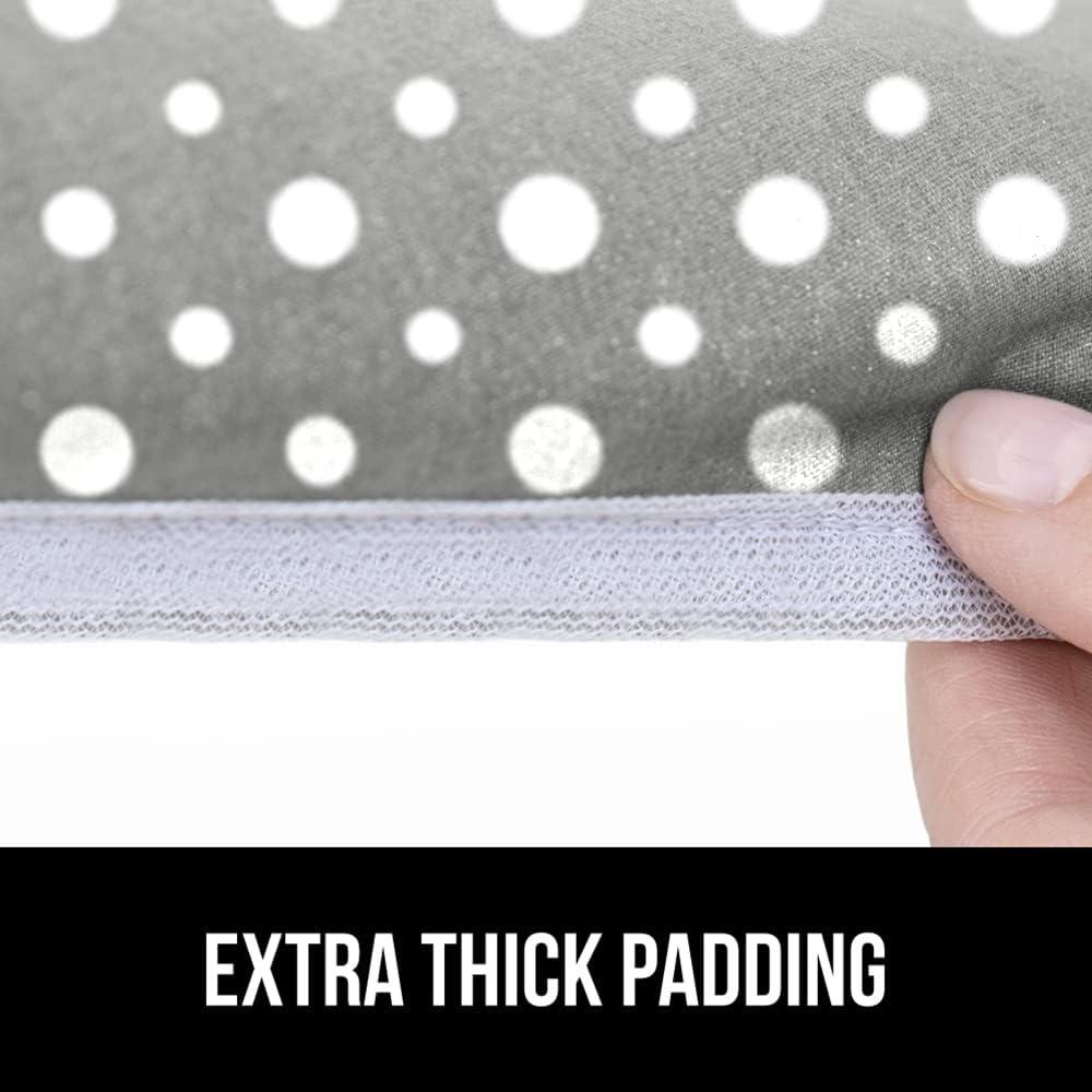imageGORILLA GRIP The Original Ironing Board Cover and Pad Silicone Coating Thick Scorch Resistant Padding Heavy Duty Iron Covers Standard Boards Hook and Loop Fastener Strap Silver 15x54Dots