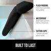 GORILLA GRIP Bath Pillow for Tub, Headrest for Neck and Back Support, Luxury Bathtub Pillows, Hot Tub Cushions, Bathroom Accessories for Women, Relaxing Spa Gifts for Mom Wife Girlfriend 2 Panel White(Black)