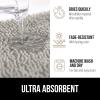 GORILLA GRIP Bath Rug Mat 36×24, Thick Absorbent Chenille, Quick Dry Microfiber Mats, Rubber Backing Washable Shower Floor Rugs, Bathmat Runner, US Designed Bathroom Home Decor Accessories Gray Beige(Light Gray)